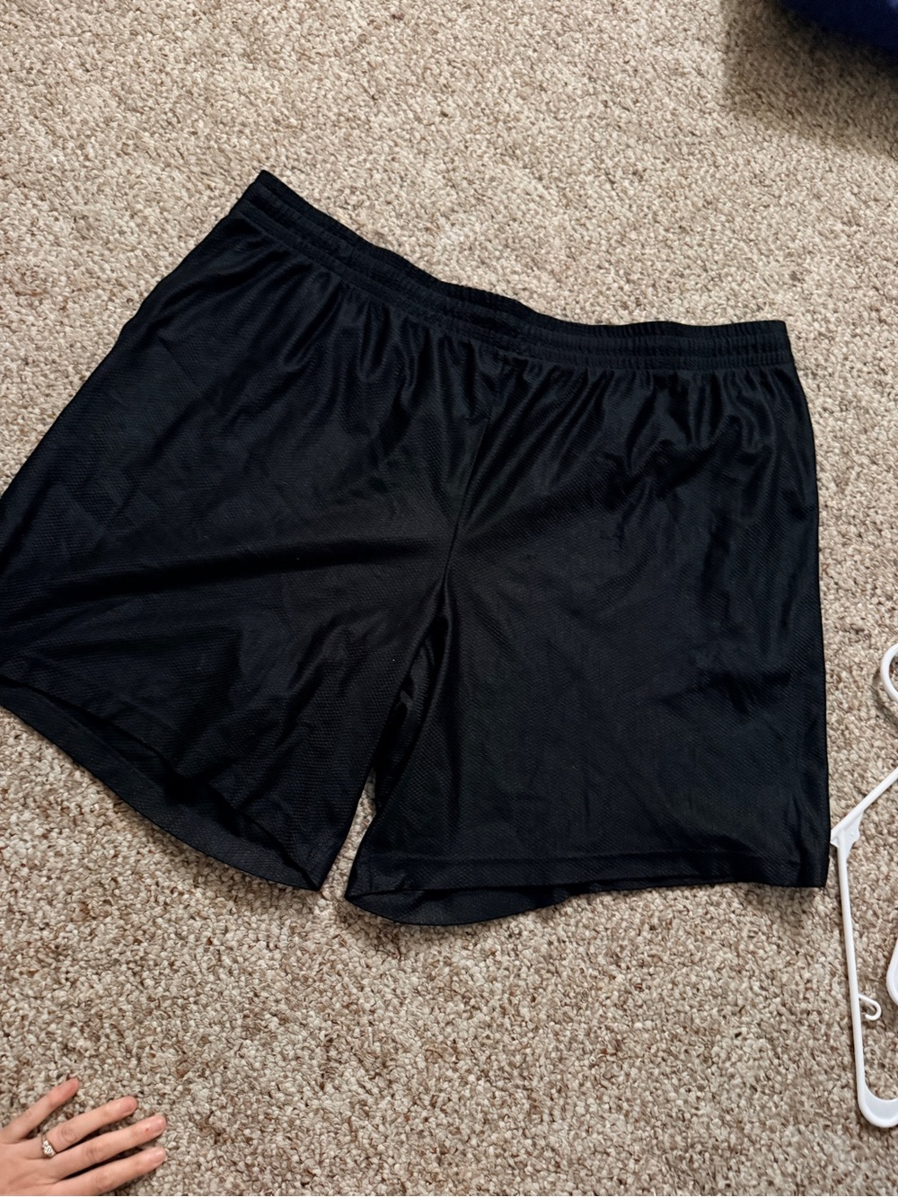 STARTER Black Heather Athletic Shorts with Star Tag